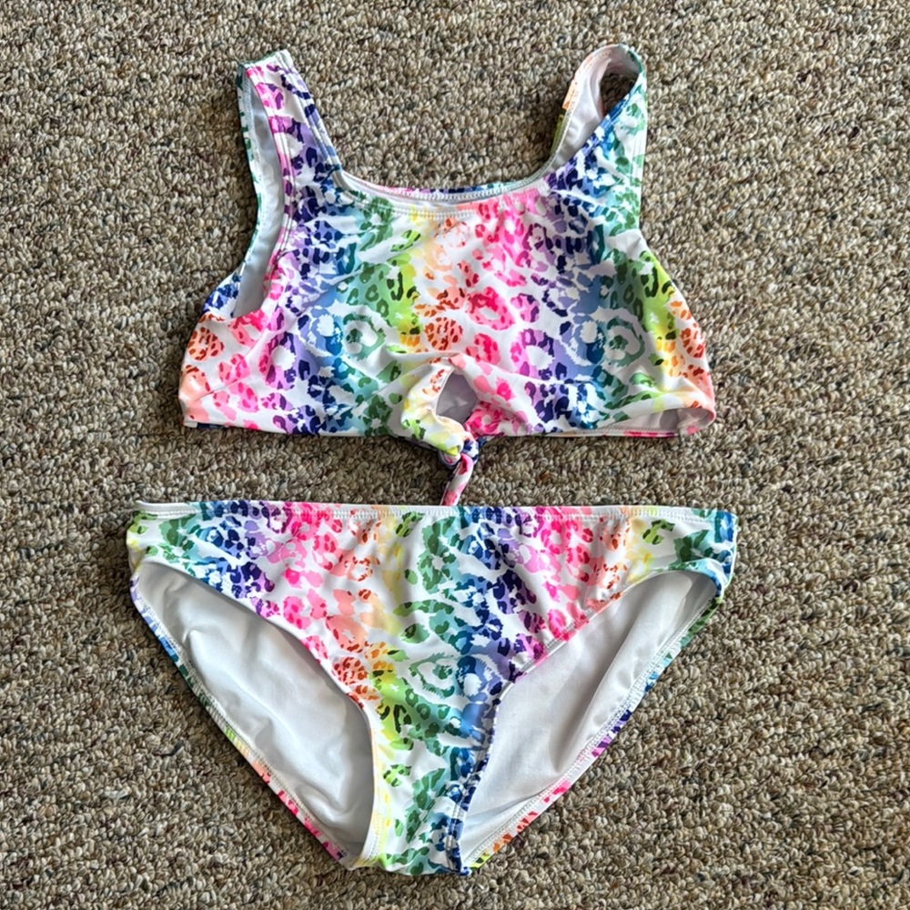 Red and Pink Bikini Swim Set with Vibrant Design